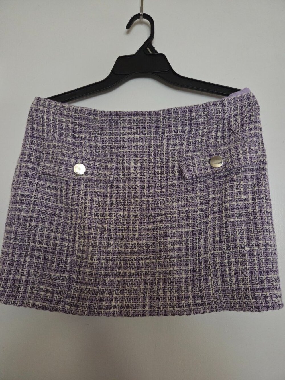 Zara Purple Tweed Mini Skirt